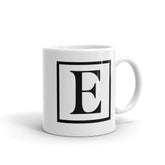 Letter E Border Monogram Coffee Tea Cup Mug, Mug, $ 17.50, A Moment Of Now™